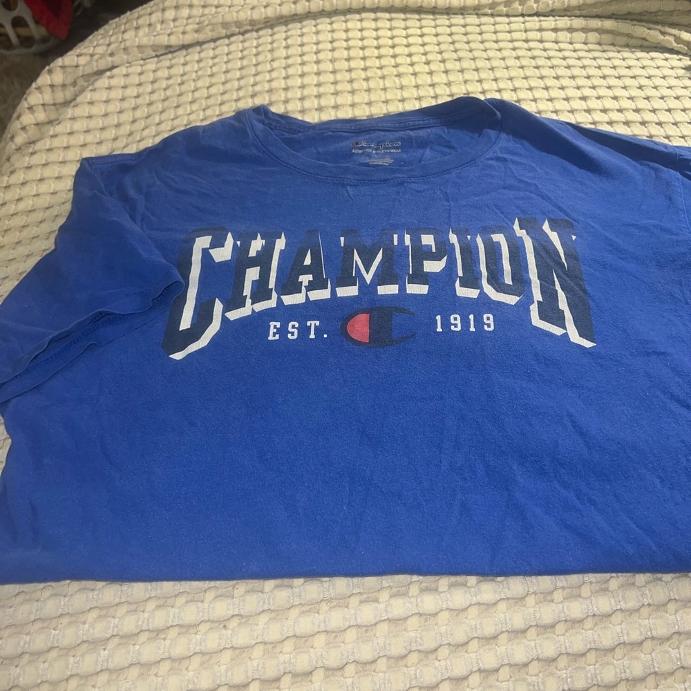 Blue Champion Tshirt Size Large